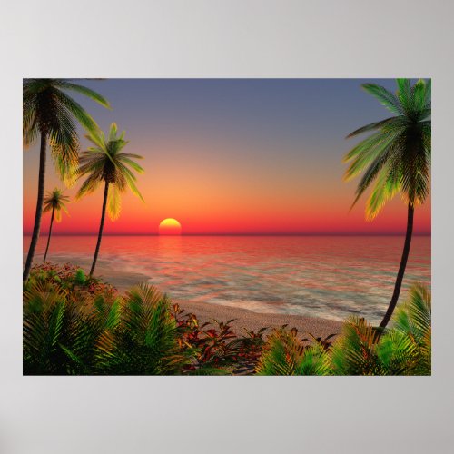 Paradise Island Poster print