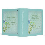Paradise Love Birds Modern Floral Swirl Damask 3 Ring Binder