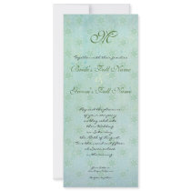 Paradise Love Birds Modern Floral Swirl Damask Personalized Invite