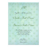 Paradise Love Birds Modern Floral Swirl Damask Invitation