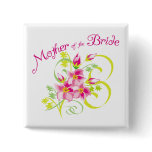 Paradise Mother of the Bride Gifts Pinback Buttons
