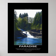 PARADISE Motivational Art Poster with poem