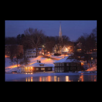 Paradise Pond Smith College Winter Evening posters