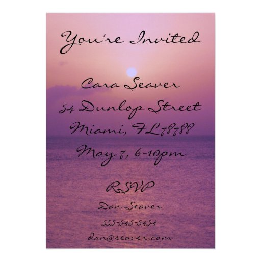 Paradise Sunset Invitation