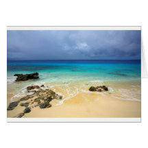 Paradise tropical island beach card