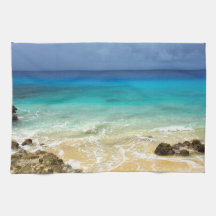Paradise tropical island beach hand towel
