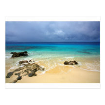 Paradise tropical island beach postcard