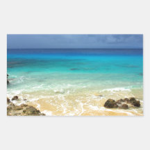 Paradise tropical island beach sticker