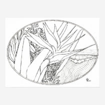 Paradise Waves Coloring Book Page