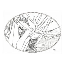 Paradise Waves Coloring Book Page Posters
