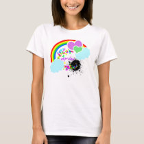 paradox: Rainbow Splats and Butterflies too t-shirts by Mirelle paradox: Rainbow Splats and Butterflies too t-shirts