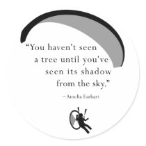 paraEarhart Round Sticker