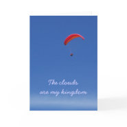 Paraglider above the clouds card
