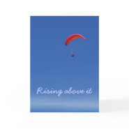 Paraglider greeting with quote card