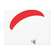 paraglider red - paragliding postcards by Tomaniac paraglider red - paragliding postcards