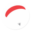 paraglider red - paragliding stickers