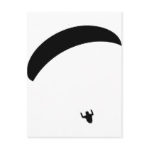 paragliding black icon postcards
