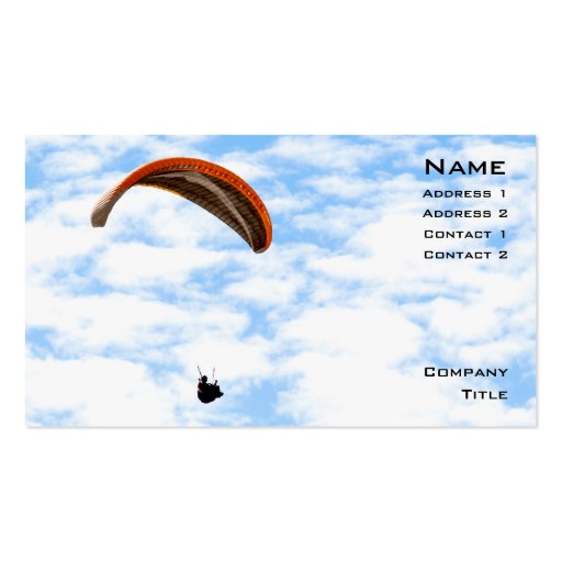 Paragliding Business Card