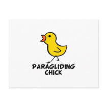 Paragliding Chick Postcard by chicktshirts8 Paragliding Chick Postcard