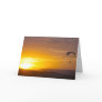 Paragliding on the sunset greeting cards