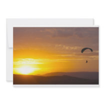 Paragliding on the sunset personalized announcements