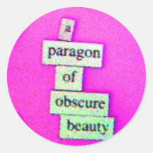Paragon (Purple) Round Stickers