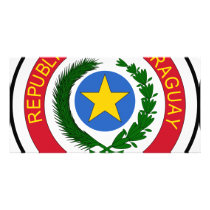 Paraguay coat of arms personalized photo card