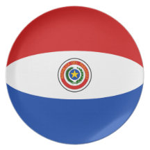 Paraguay Fisheye Flag Plate