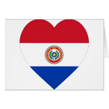 Paraguay Flag Heart Card