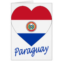 Paraguay Flag Heart Cards
