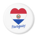 Paraguay Flag Heart magnets