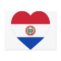 Paraguay Flag Heart postcards