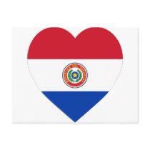 Paraguay Flag Heart postcards by Vexillophile Paraguay Flag Heart postcards