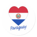 Paraguay Flag Heart stickers