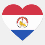 Paraguay Flag Heart Sticker
