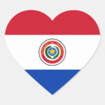 Paraguay Flag Heart Sticker