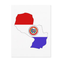 Paraguay flag map postcards by FlagStore Paraguay flag map postcards