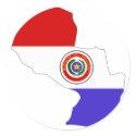 Paraguay flag map stickers