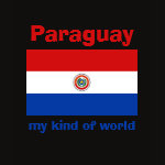 Paraguay Flag Map Text Ladies Baby Doll