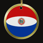 Paraguay Fisheye Flag Ornament
