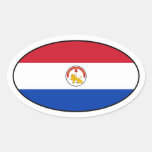 Paraguay Flag Oval Sticker