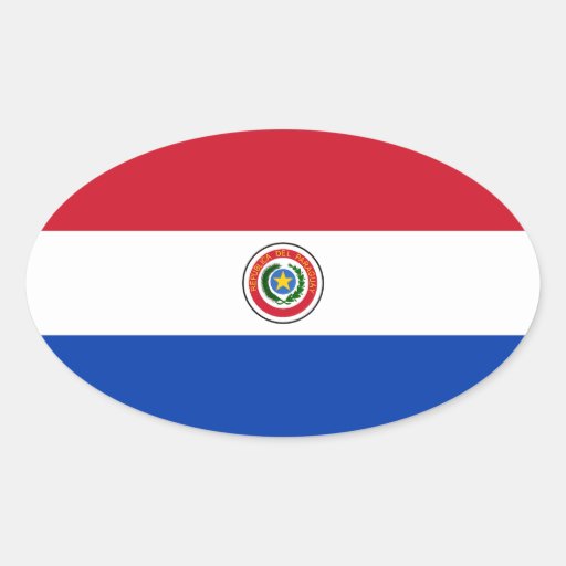 Paraguay Flag Oval Sticker