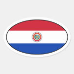 Paraguay Flag Oval Sticker