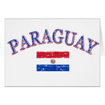 Paraguay football design greeting cards
