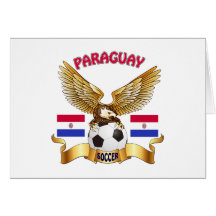 Paraguay Football Designs Greeting Cards