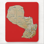 Paraguay Map Mousepad