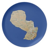 Paraguay Map Plate