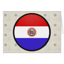 Paraguay quality Flag Circle Greeting Card