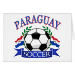 Paraguay soccer ball designs greeting card