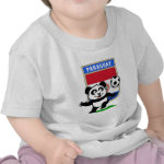 This adorable little panda is too cute! He's featured in front of a large flag from Paraguay and ready to play football and score some goals. This cute design is perfect for football players and soccer fans! You can totally customize this gift! Change the color, move the design around, add your own text or images -- make it your own!